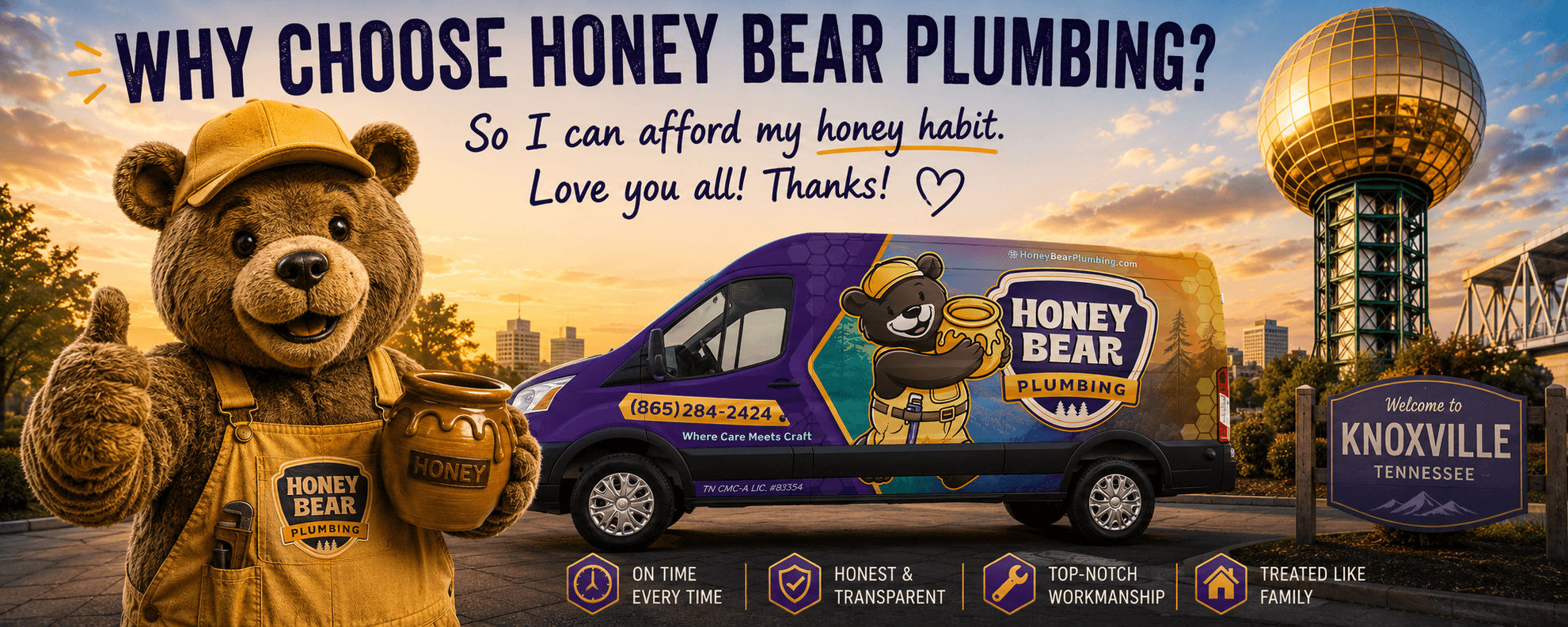 The Honey Bear Difference — Honey Bear Plumbing brand values